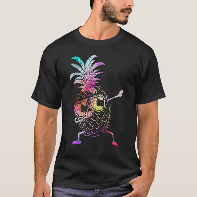 Camiseta Dabbing Pineapple Sunglass Hawaii Hawaii Hawaii Be (Frente)