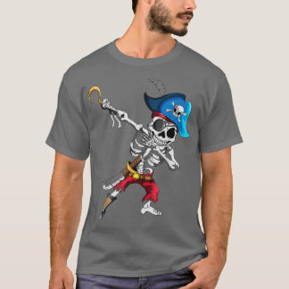 Camiseta Dabbing Pirates Skeleton Eye Flap Pirate Ship Hall