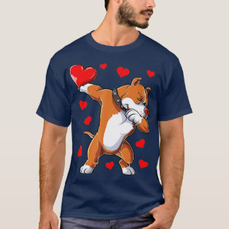 Camiseta Dabbing Pit Bull Heart Dias de os namorados Boys K