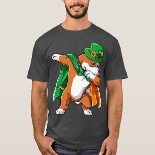 Camiseta Dabbing Pitbul Dia de São Patrício Leprechaun Irla