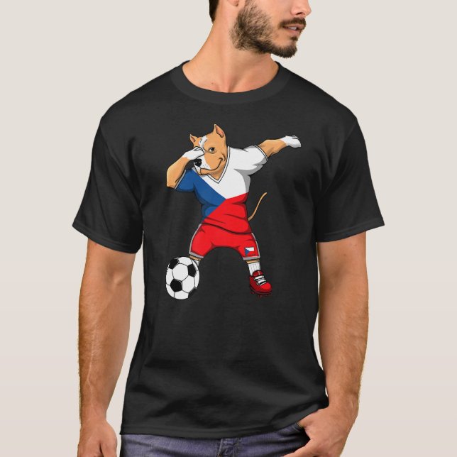 Camiseta Dabbing Pitbull República Checa Soccer Fans Jersey (Frente)
