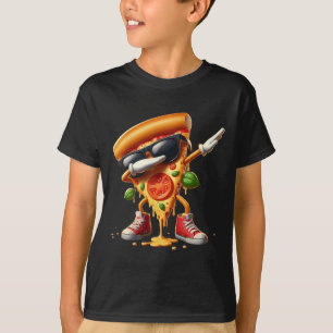Camiseta Dabbing Pizza Slice Dancing Pizza Lover Boy Engraç