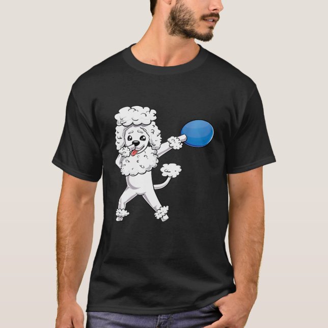 Camiseta Dabbing Poodle Dog Dab Pet Owt Gift Cute Disk G (Frente)