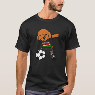 Camiseta Dabbing Poodle Dog Kenya Soccer Fans Jersey Shoba