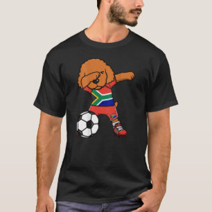 Camiseta Dabbing Poodle Dog South Africa Soccer Fans Jersey