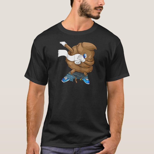 Camiseta Dabbing Poop Legal Friendly Pooping Raglan (Frente)