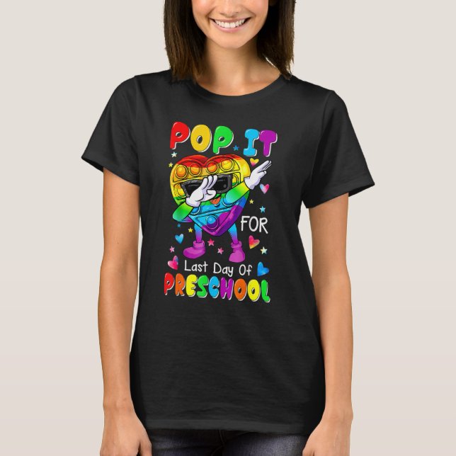 Camiseta Dabbing Pop, Pressione-O Para O Último Dia Da Pré- (Frente)