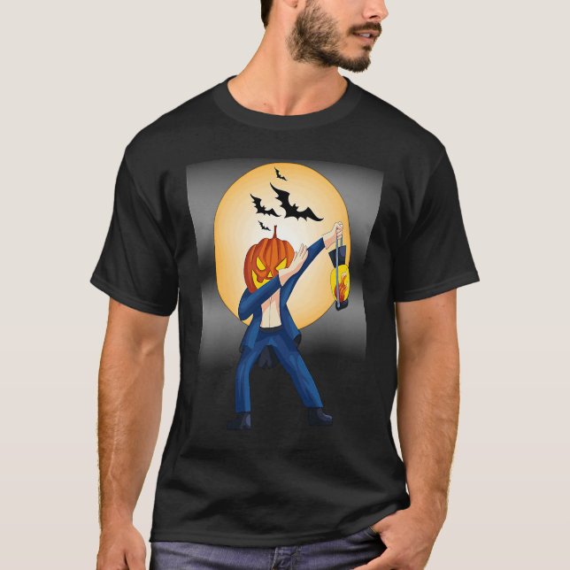 Camiseta Dabbing Pumpkin  Pumpkin Dance Halloween Pumpkin (Frente)