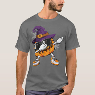 Camiseta Dabbing Pumpkin Witch Dia de as Bruxas engraçado F