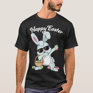 Camiseta Dabbing Rabbit Happy Easter Day Eggs Dab Boys Girl