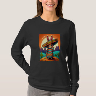 Camiseta Dabbing Rabbit In Mexican Costume Year of The Rabb