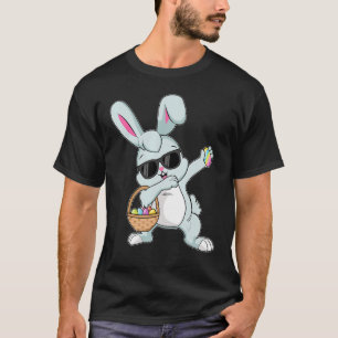 Camiseta Dabbing Rabbit Páscoa Day Ovos Bunny Dabbing Boys