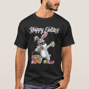 Camiseta Dabbing Rabbit Páscoa Day Ovos Dab Bunny
