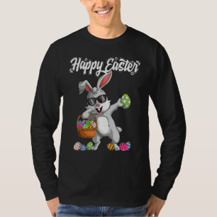 Camiseta Dabbing Rabbit Páscoa Day Ovos Dab Meninas