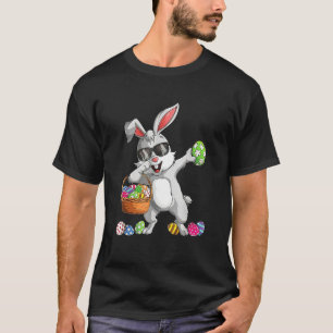 Camiseta Dabbing Rabbit Páscoa Day Ovos Dab Rapazes Meninas