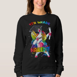 Camiseta Dabbing Rainbow Unicorn 4.º Grau Nails It