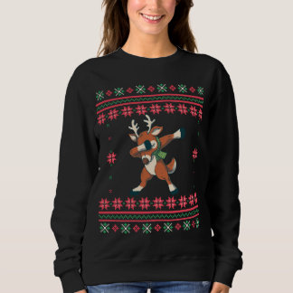 Camiseta Dabbing Reindeer Ugly Christmas Sweater