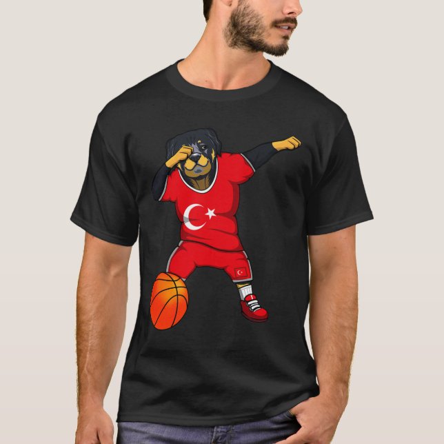 Camiseta Dabbing Rottweiler Peru Jersey Turco Sketll Fa (Frente)