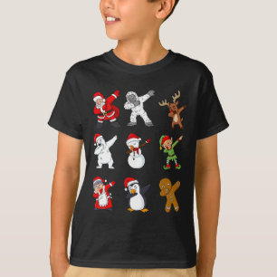 Camiseta Dabbing Santa Claus and Friends Christmas Boys Gir