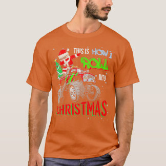 Camiseta Dabbing Santa Claus Monster Truck Boys Natal X