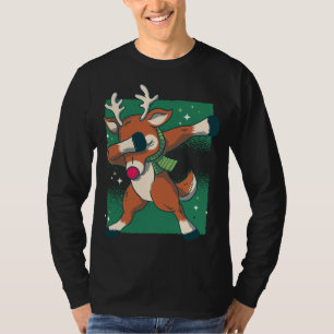Camiseta Dabbing Santa Claus Reindeer de Natal Rudolph Dab
