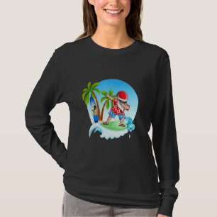 Camiseta Dabbing Santa Claus Surfing Summer Christmas Em Ju