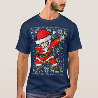 Camiseta Dabbing Santa Claus Xmas Luzes Feias Papais noeis 