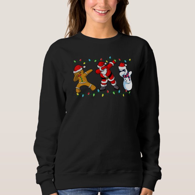 Camiseta Dabbing Santa Elf Friends Christmas Boys Men  Xmas (Frente)
