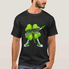 Camiseta Dabbing Shamrock Dia de São Patrício Funny Dab