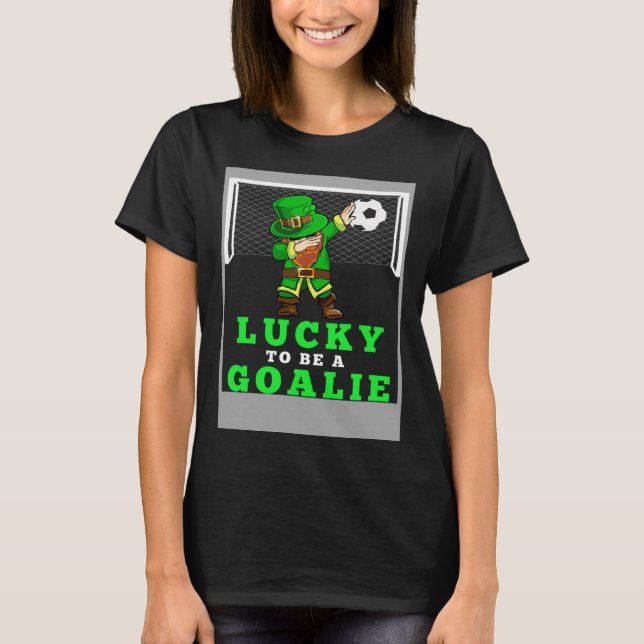 Camiseta Dabbing Shenanigans Leprechaun Unicorn Soccer Goal (Frente)