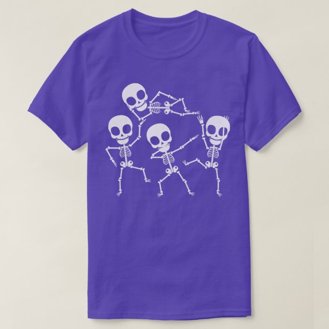 Camiseta Dabbing Skeleton Dancing Halloween Trick ou Treine (Frente do Design)