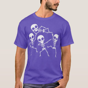 Camiseta Dabbing Skeleton Dancing Halloween Trick ou Treine