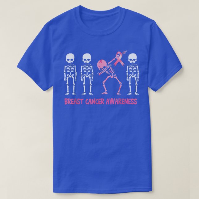 Camiseta Dabbing Skeleton Halloween Friso Rosa Friso Breu (Frente do Design)