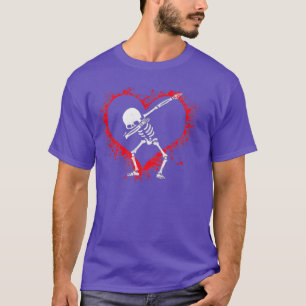 Camiseta Dabbing Skeleton Kids Heart Dab Boys
