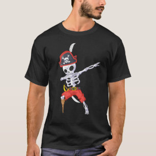 Camiseta Dabbing Skeleton Pirate Jolly Roger