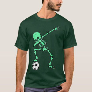 Camiseta Dabbing Skeleton Soccer Player Halloween Dab Boys