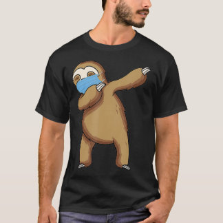 Camiseta Dabbing Sloth Com Máscara Engraçado Dab Bunny