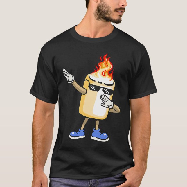 Camiseta Dabbing Smores Marshmallow Dab Camping (Frente)