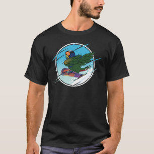 Camiseta Dabbing Snowboard Parrot I White capotou Pionus