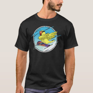 Camiseta Dabbing Snowboard Parrot I Yellow Indian Ringneck