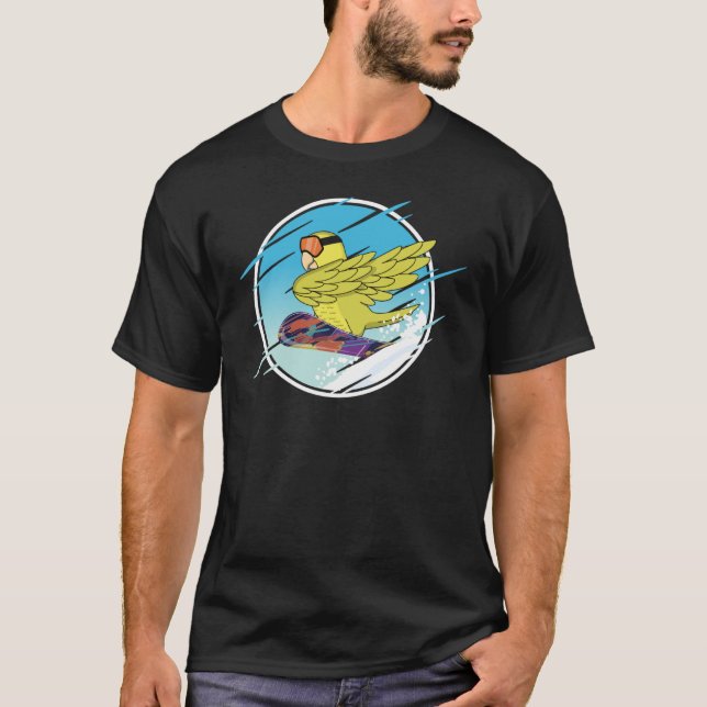 Camiseta Dabbing Snowboard Parrot I Yellow Parrotlet (Frente)