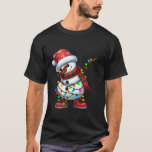 Camiseta Dabbing Snowman Christmas Lights Santa Hat Xmas Pa<br><div class="desc">Dabbing Snowman Christmas Lights Santa Hat Festa do Xmas</div>