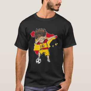 Camiseta Dabbing Soccer Boy Espanha Jersey - Sinalizador de