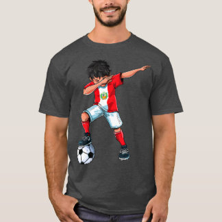 Camiseta Dabbing Soccer Boy Peru - Presente de futebol peru