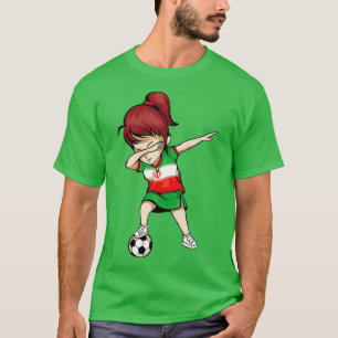 Camiseta Dabbing Soccer Girl Iran Jersey - Futebol iraniano