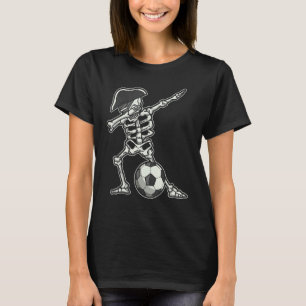 Camiseta Dabbing Soccer Skeleton Pirate Assusta Legal Hallo
