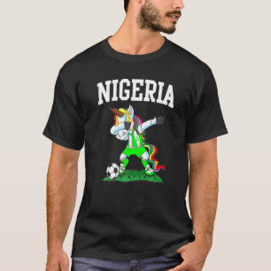 Camiseta Dabbing Soccer Unicorn Nigéria Futebol nigeriano