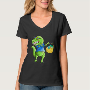 Camiseta Dabbing T Rex Dinosaur Dancing with Eas De Ovos De