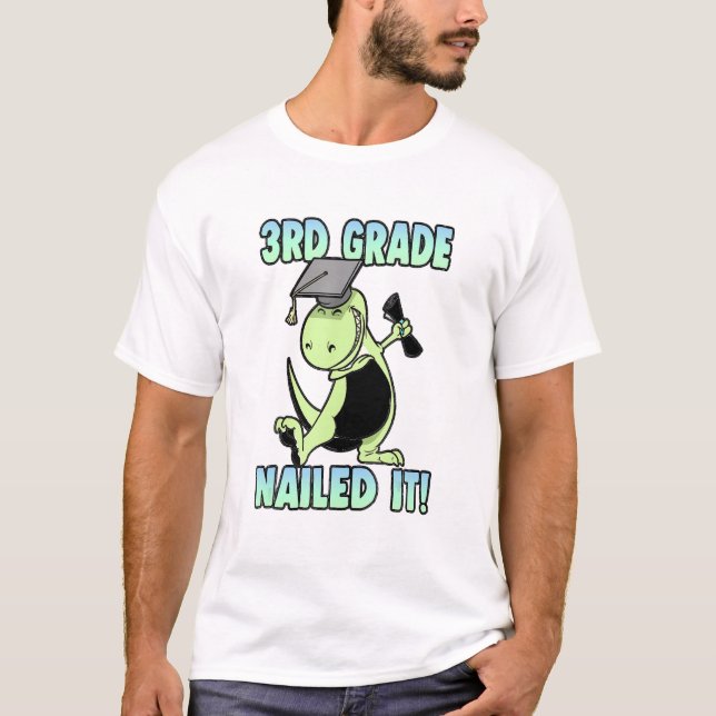 Camiseta Dabbing T-Rex Dinossaur 3º Grau Nails (Frente)