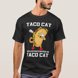 Camiseta Dabbing Taco Cat Escrito ao Contrário É Taco Cat C